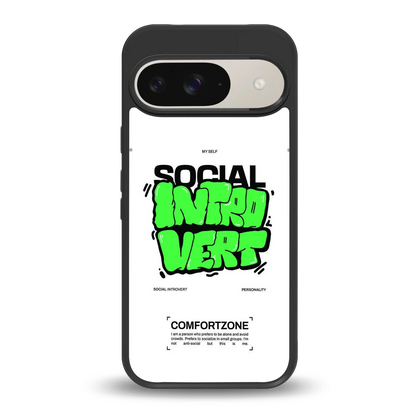 Social Introvert back phone cover | glass case for google pixel 9