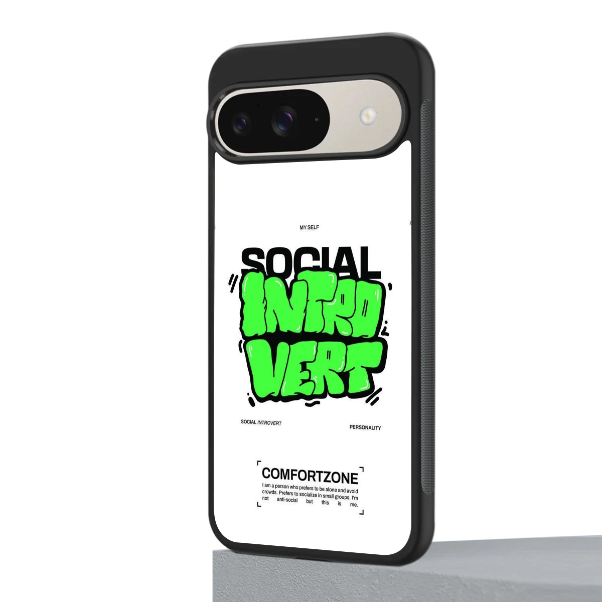 Social Introvert google pixel 9 mobile cover | shockproof glass phone case