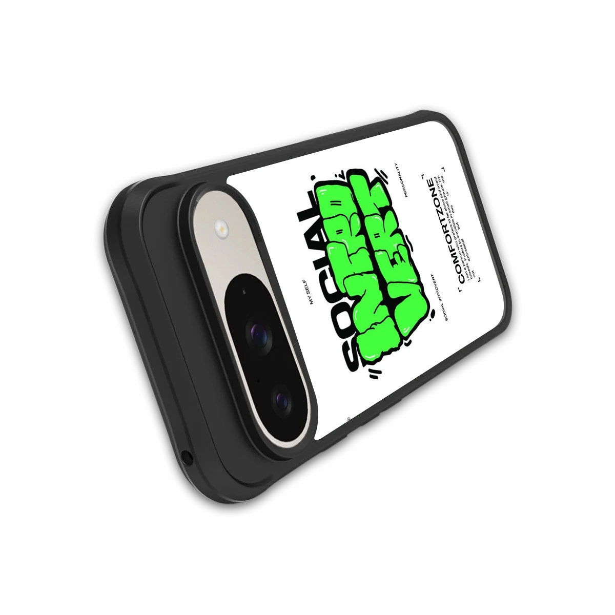 Social Introvert stylish phone case for google pixel 9 | glossy glass and slim fit