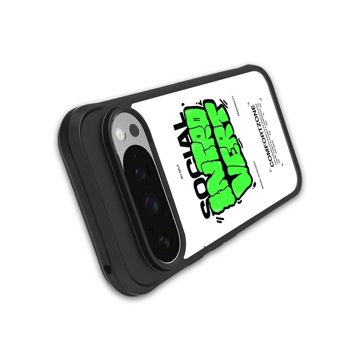 Social Introvert stylish phone case for google pixel 9 pro xl | glossy glass and slim fit