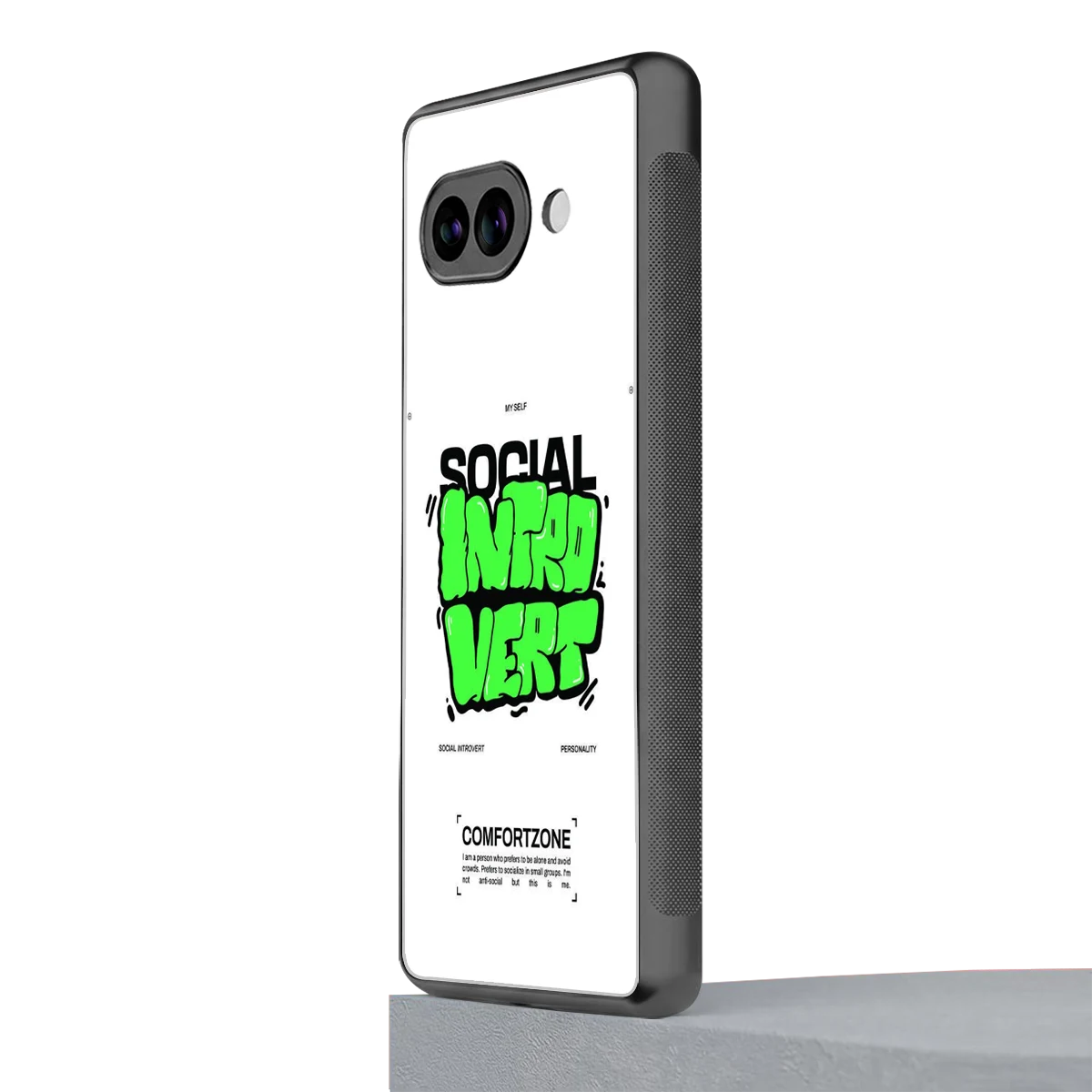 Social Introvert google pixel 10a mobile cover | shockproof glass phone case