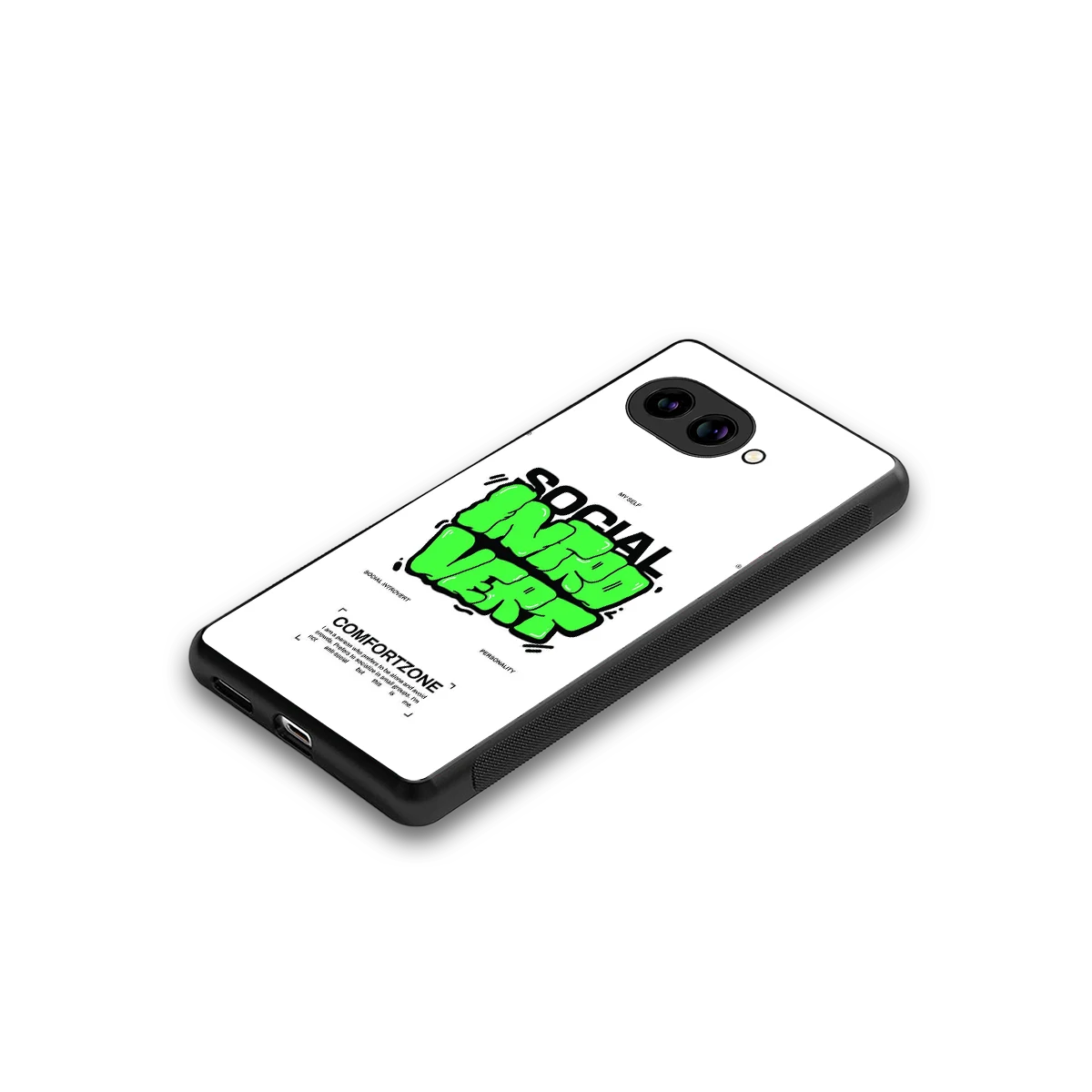 Social Introvert stylish phone case for google pixel 10a | glossy glass and slim fit