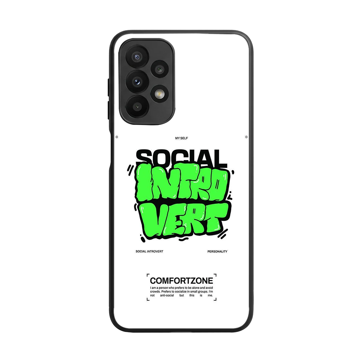 Social Introvert back phone cover | glass case for samsung galaxy a23