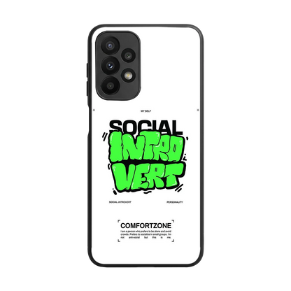 Social Introvert back phone cover | glass case for samsung galaxy a23