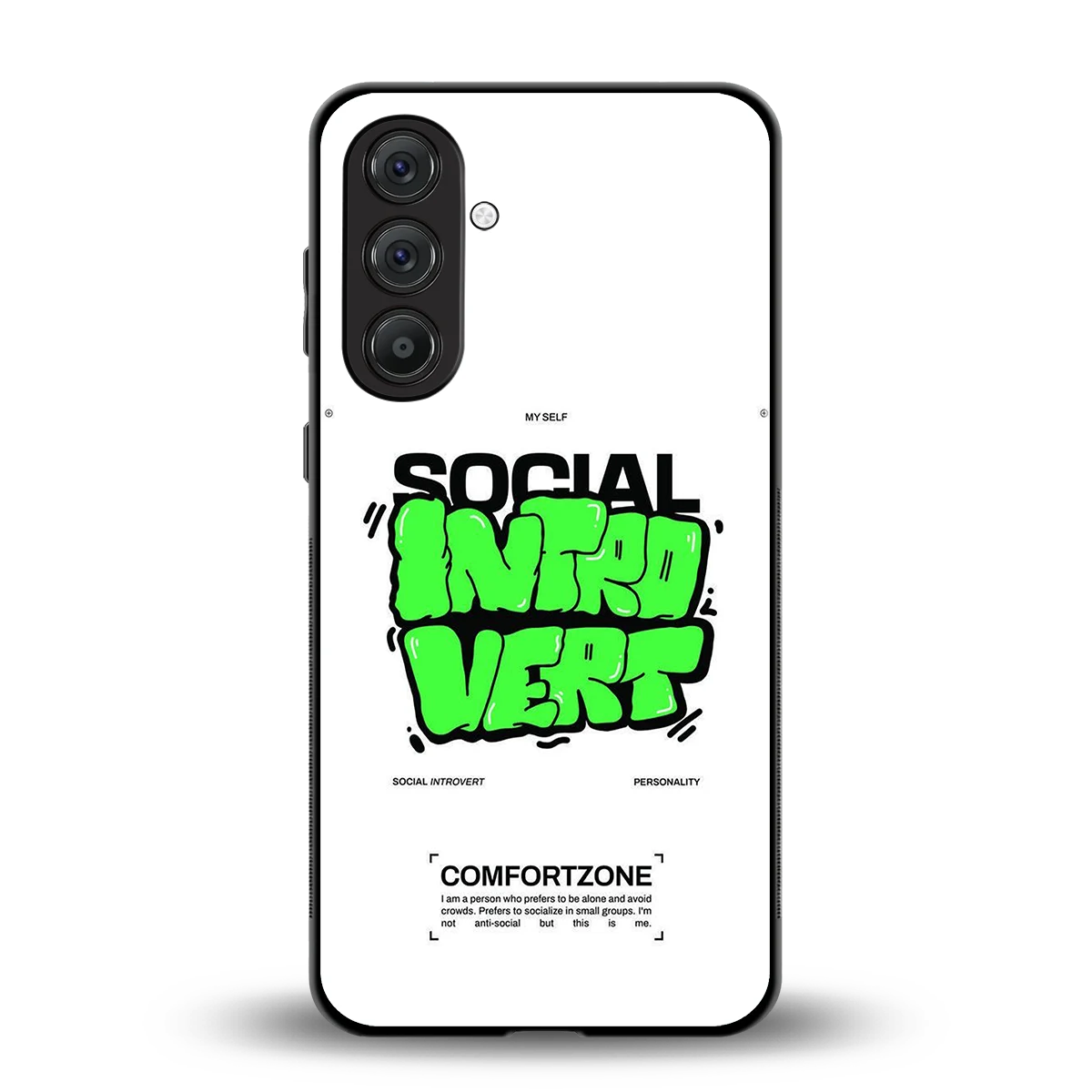 Social Introvert back phone cover | glass case for samsung galaxy m36 5g
