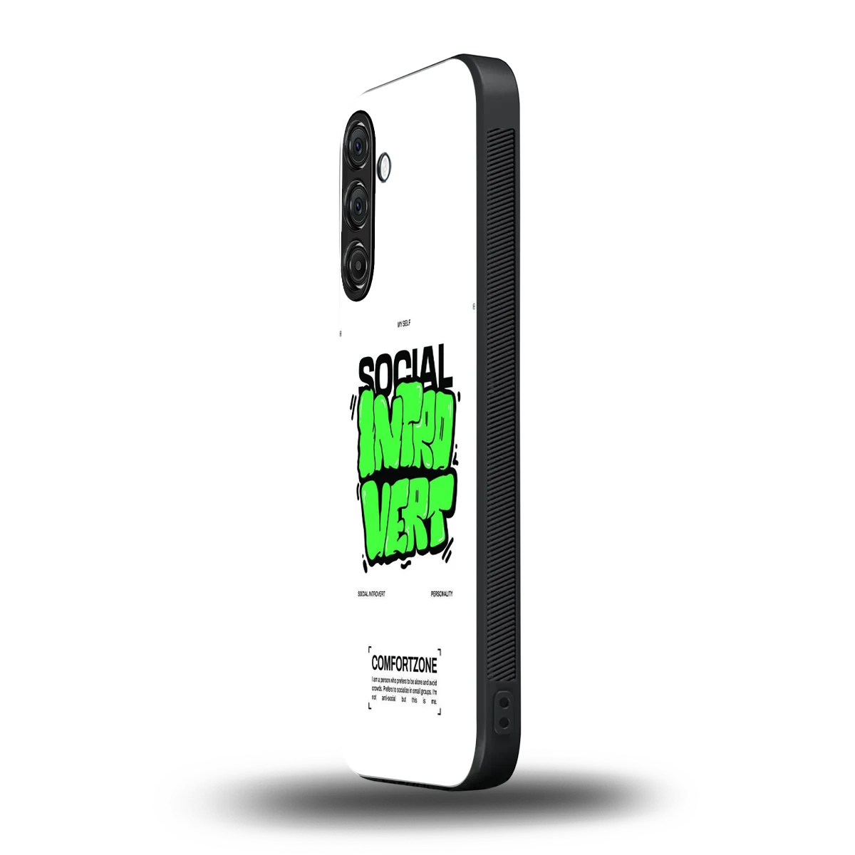 Social Introvert samsung galaxy m36 5g mobile cover | shockproof glass phone case