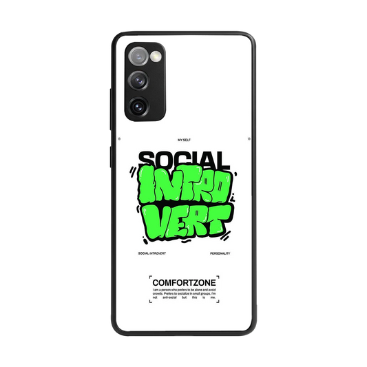 Social Introvert back phone cover | glass case for samsung galaxy s20 fe