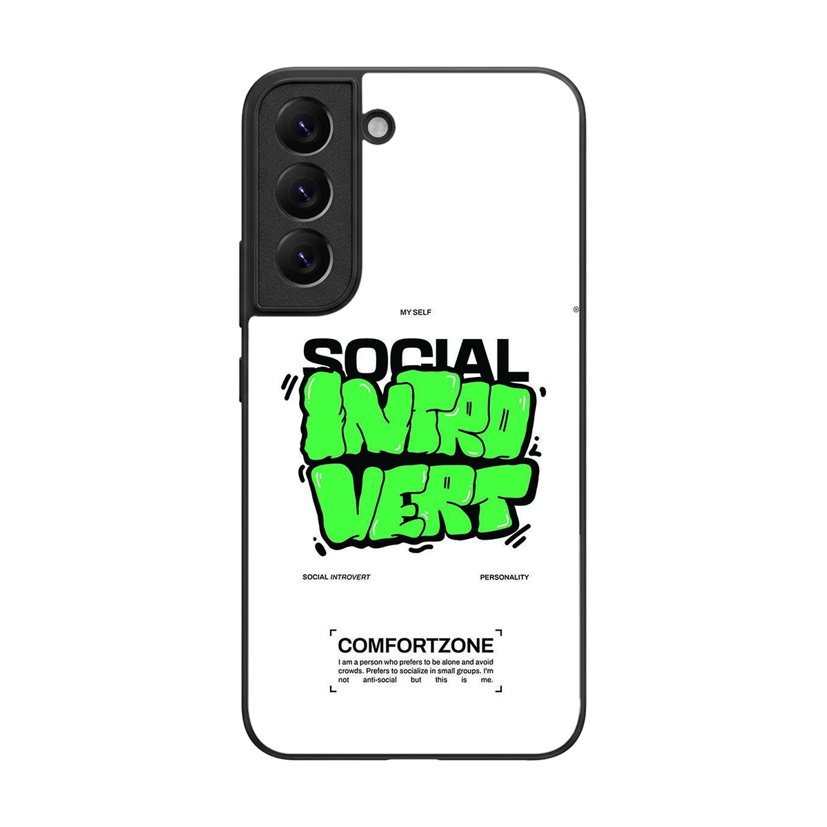 Social Introvert back phone cover | glass case for samsung galaxy s22
