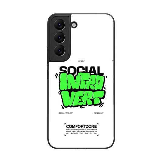 Social Introvert back phone cover | glass case for samsung galaxy s22