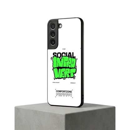 Social Introvert samsung galaxy s22 mobile cover | shockproof glass phone case