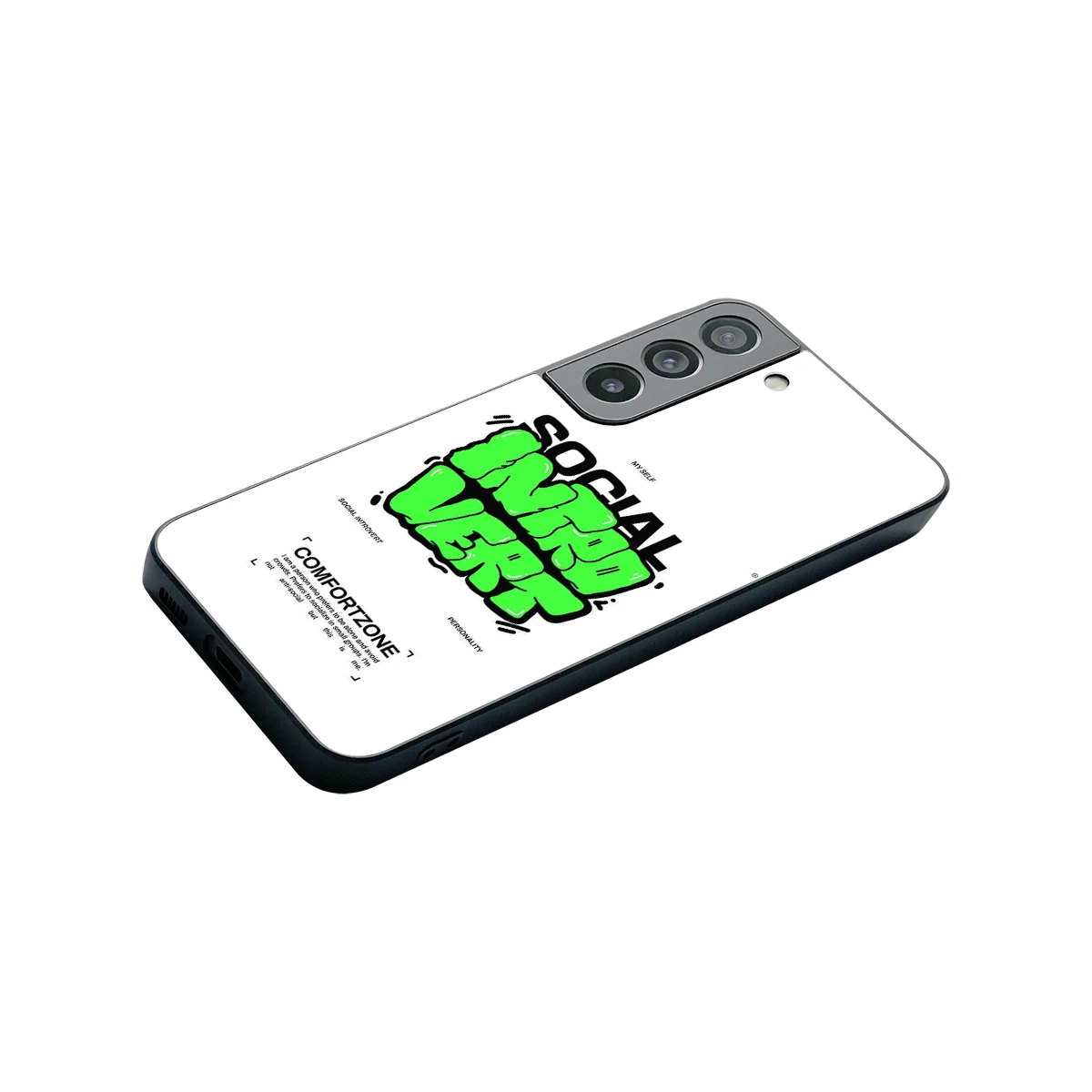 Social Introvert stylish phone case for samsung galaxy s22 | glossy glass and slim fit