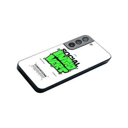 Social Introvert stylish phone case for samsung galaxy s22 | glossy glass and slim fit