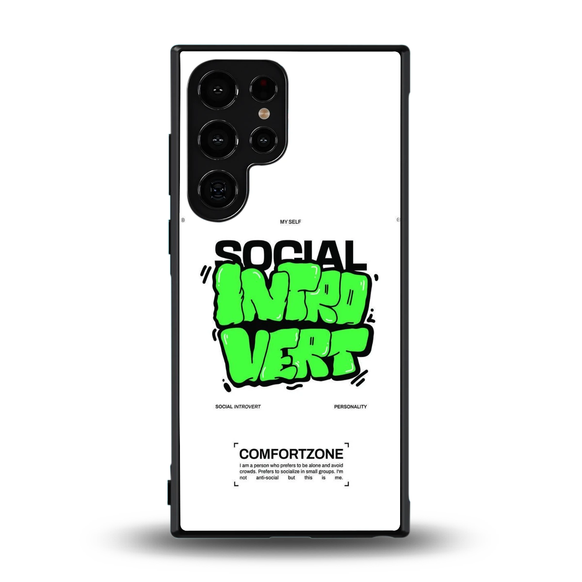 Social Introvert back phone cover | glass case for samsung galaxy s23 ultra