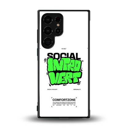 Social Introvert back phone cover | glass case for samsung galaxy s24 ultra