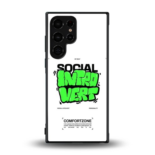 Social Introvert back phone cover | glass case for samsung galaxy s24 ultra