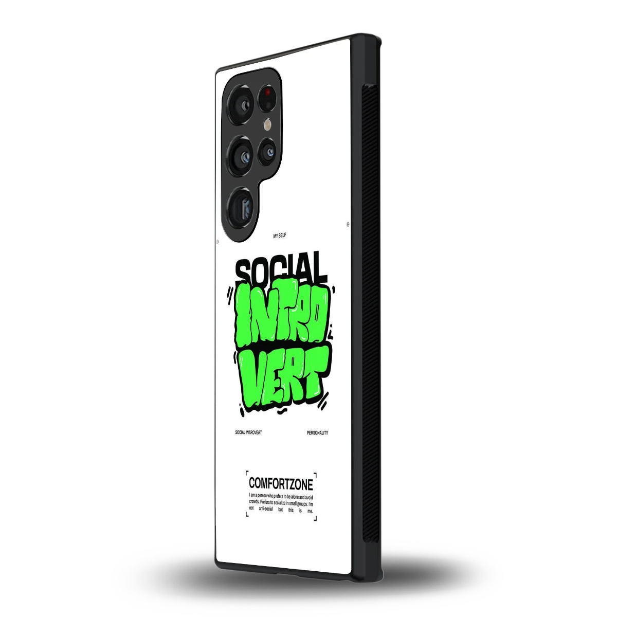 Social Introvert samsung galaxy s23 ultra mobile cover | shockproof glass phone case