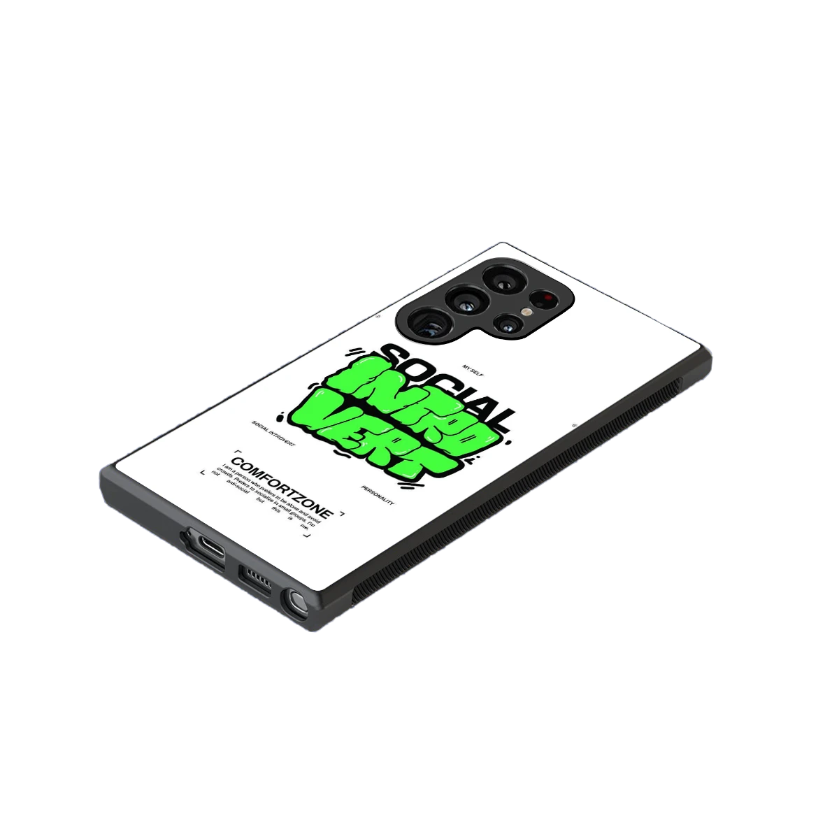 Social Introvert stylish phone case for samsung galaxy s23 ultra | glossy glass and slim fit