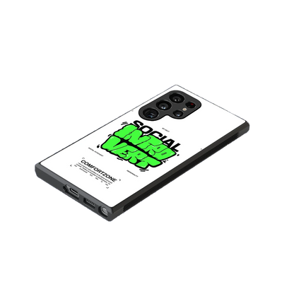 Social Introvert stylish phone case for samsung galaxy s23 ultra | glossy glass and slim fit