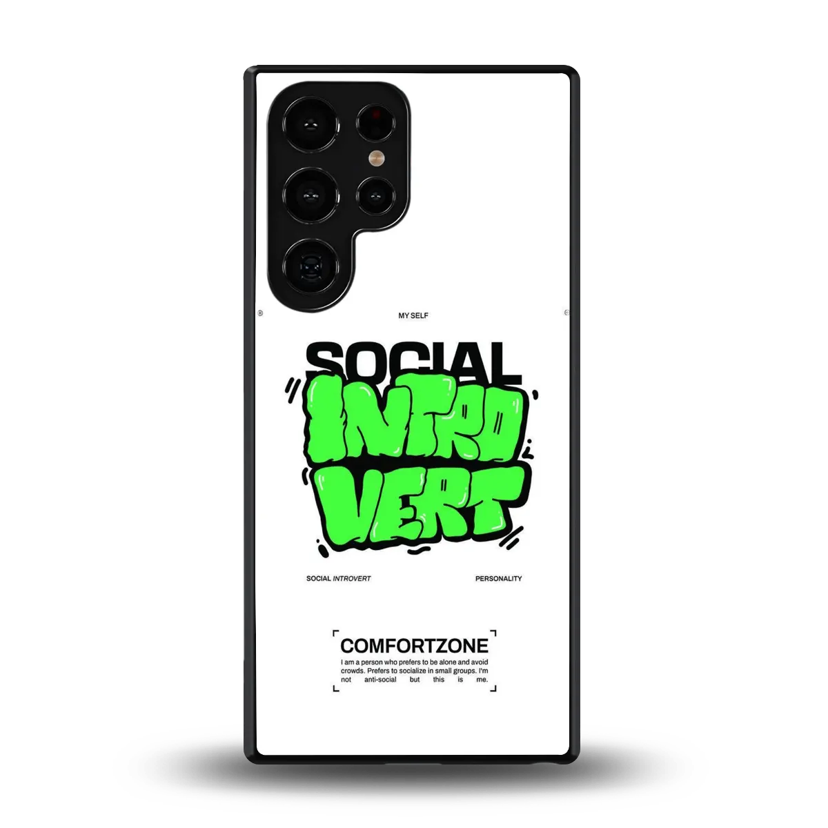 Social Introvert back phone cover | glass case for samsung galaxy s26 ultra