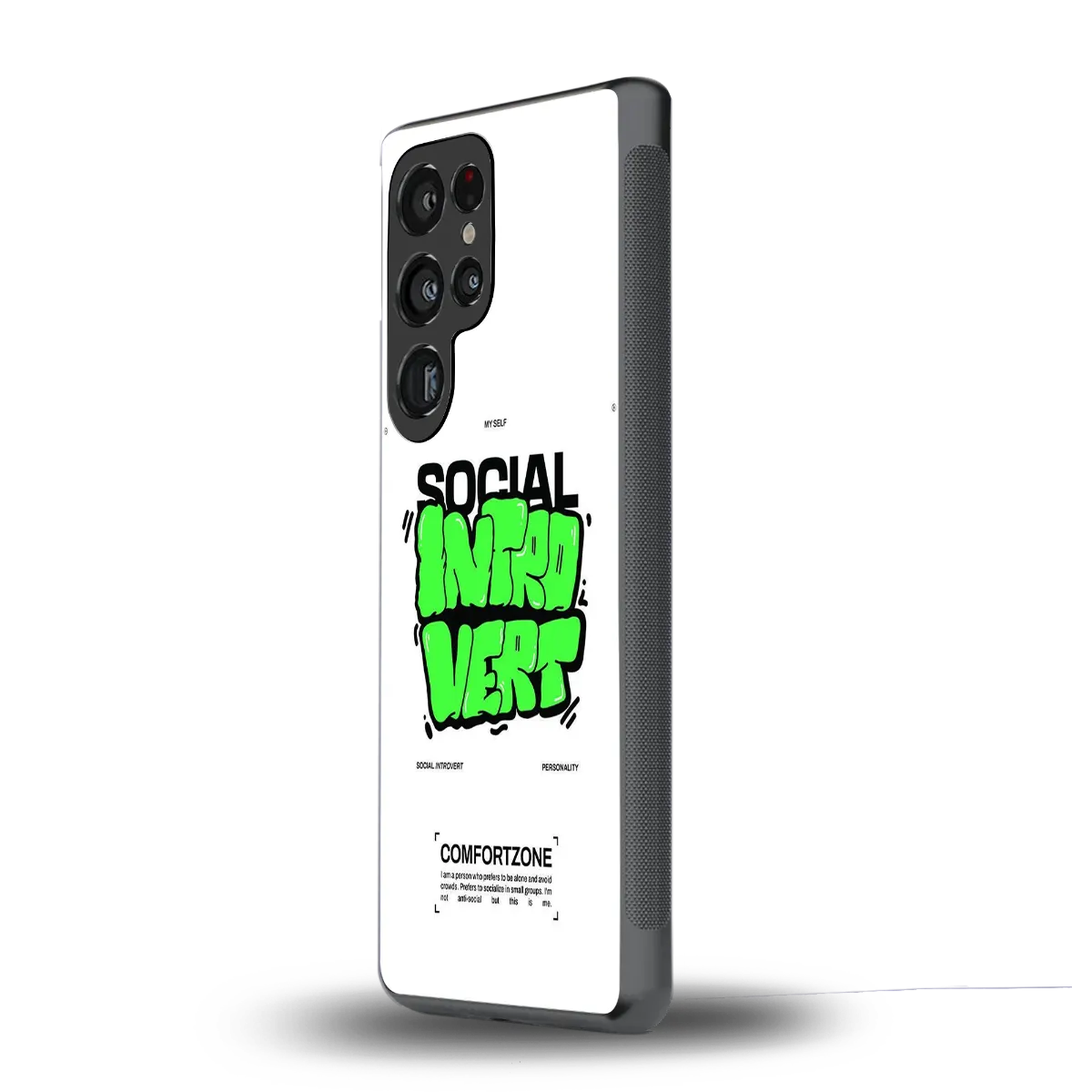 Social Introvert samsung galaxy s25 ultra mobile cover | shockproof glass phone case