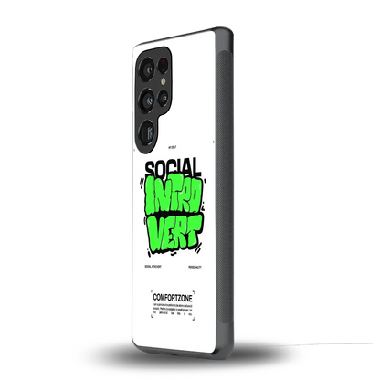 Social Introvert samsung galaxy s25 ultra mobile cover | shockproof glass phone case