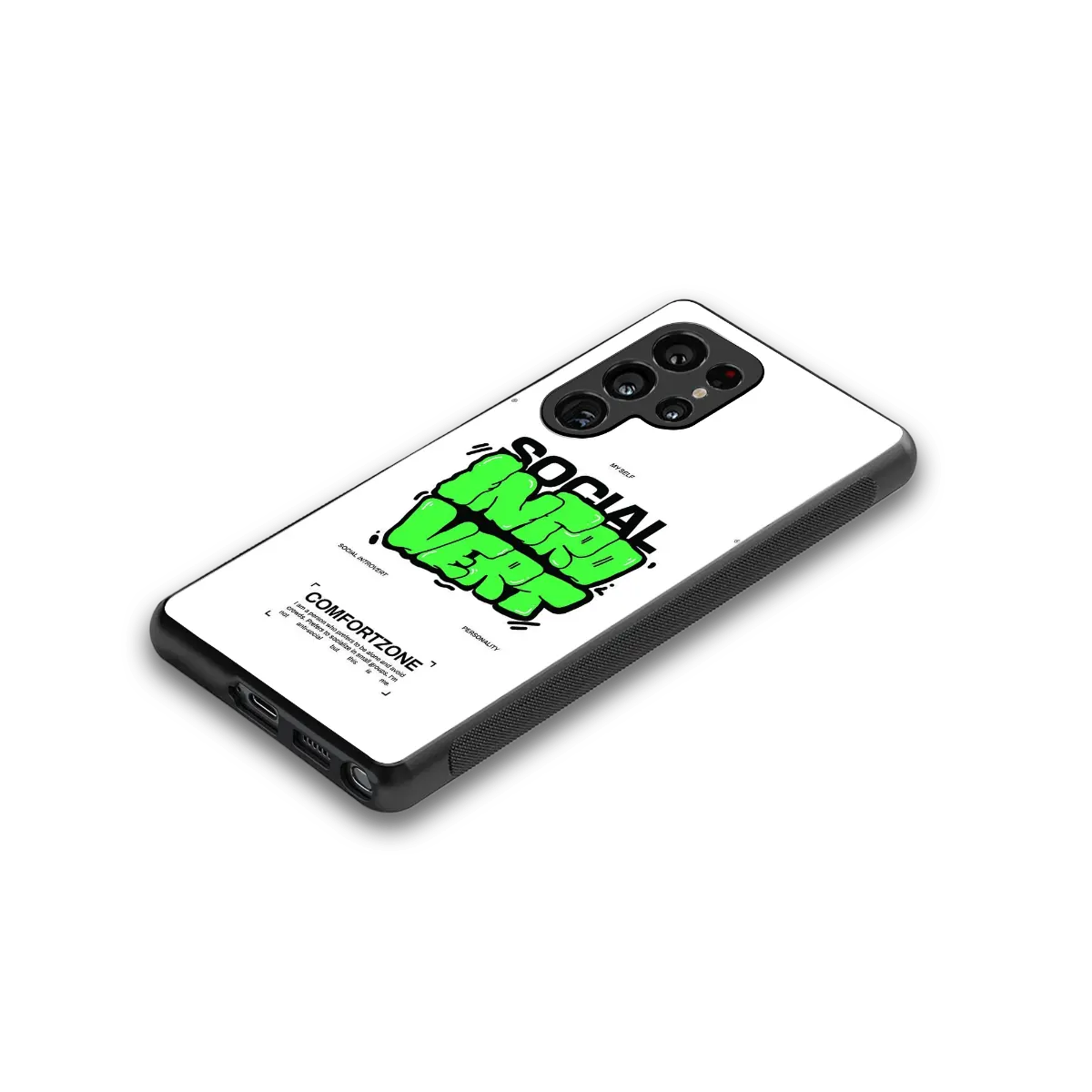 Social Introvert stylish phone case for samsung galaxy s25 ultra | glossy glass and slim fit