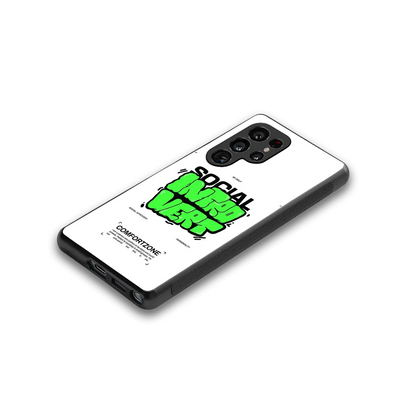 Social Introvert stylish phone case for samsung galaxy s25 ultra | glossy glass and slim fit