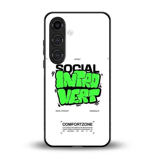 Social Introvert back phone cover | glass case for samsung galaxy s24 plus