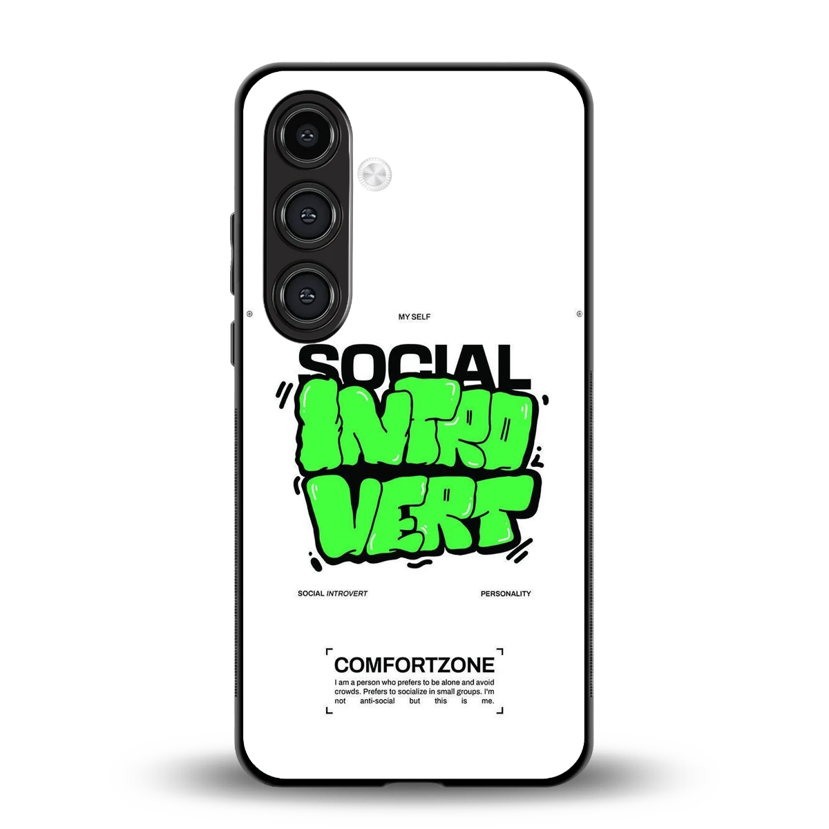 Social Introvert back phone cover | glass case for samsung galaxy s23 fe