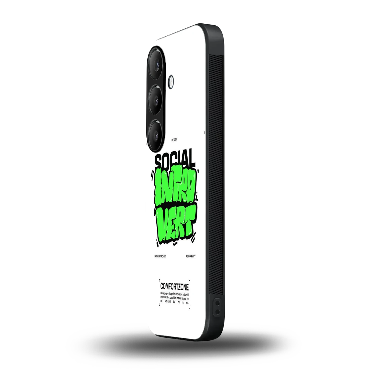 Social Introvert samsung galaxy s24 fe mobile cover | shockproof glass phone case