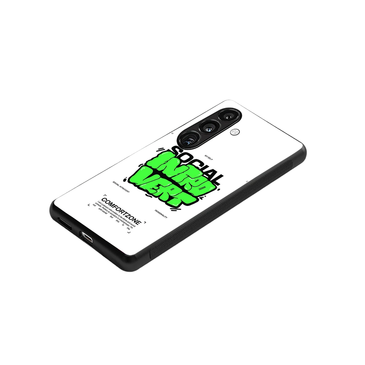 Social Introvert stylish phone case for samsung galaxy s24 | glossy glass and slim fit