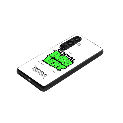 Social Introvert stylish phone case for samsung galaxy s24 | glossy glass and slim fit
