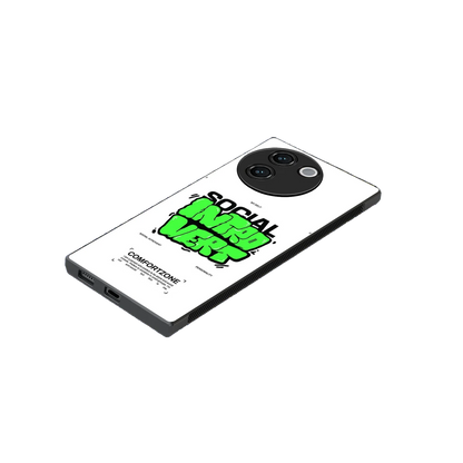 Social Introvert stylish phone case for vivo v30e | glossy glass and slim fit