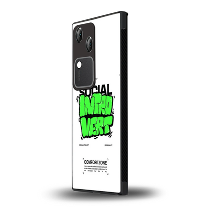 Social Introvert vivo v30 mobile cover | shockproof glass phone case