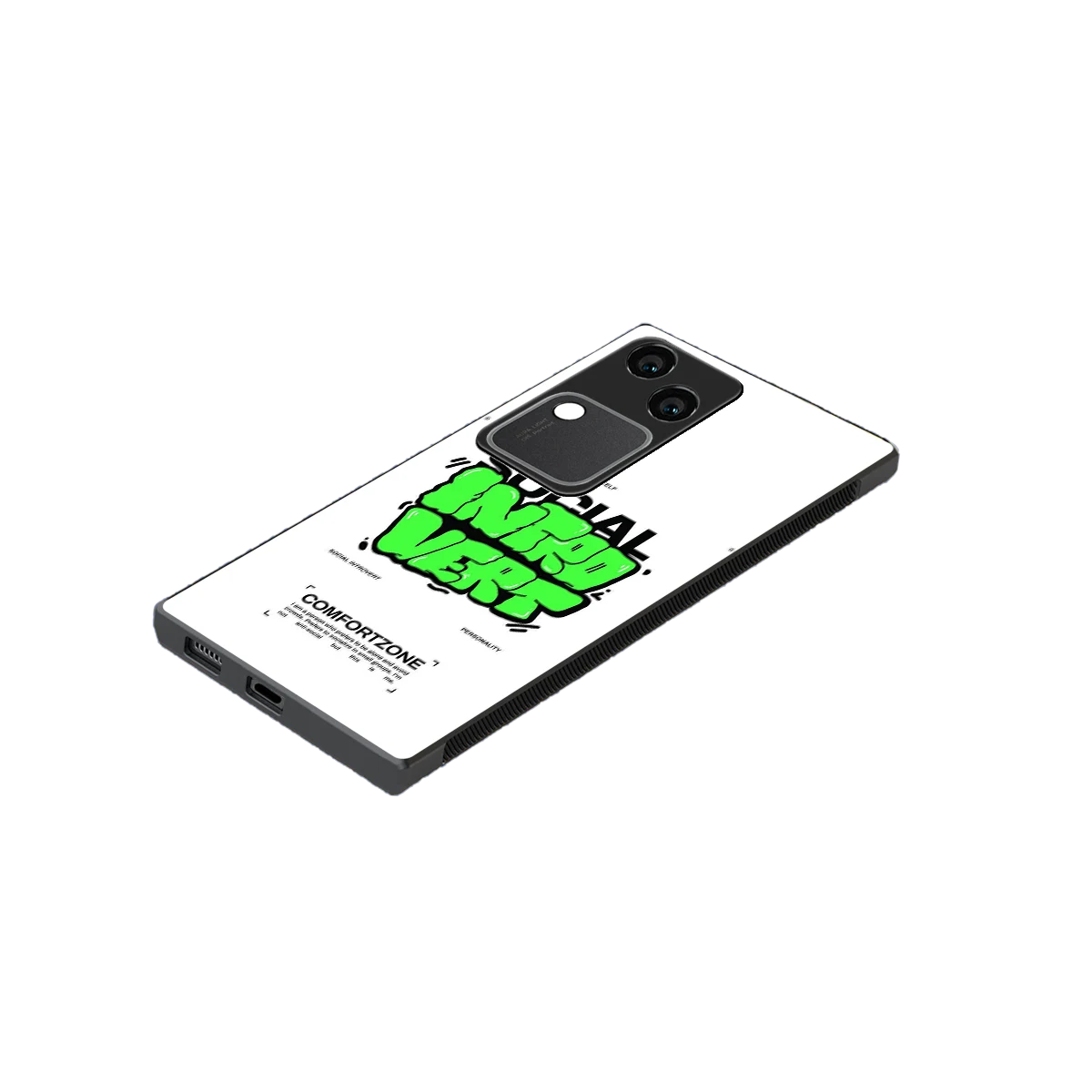 Social Introvert stylish phone case for vivo v30 | glossy glass and slim fit