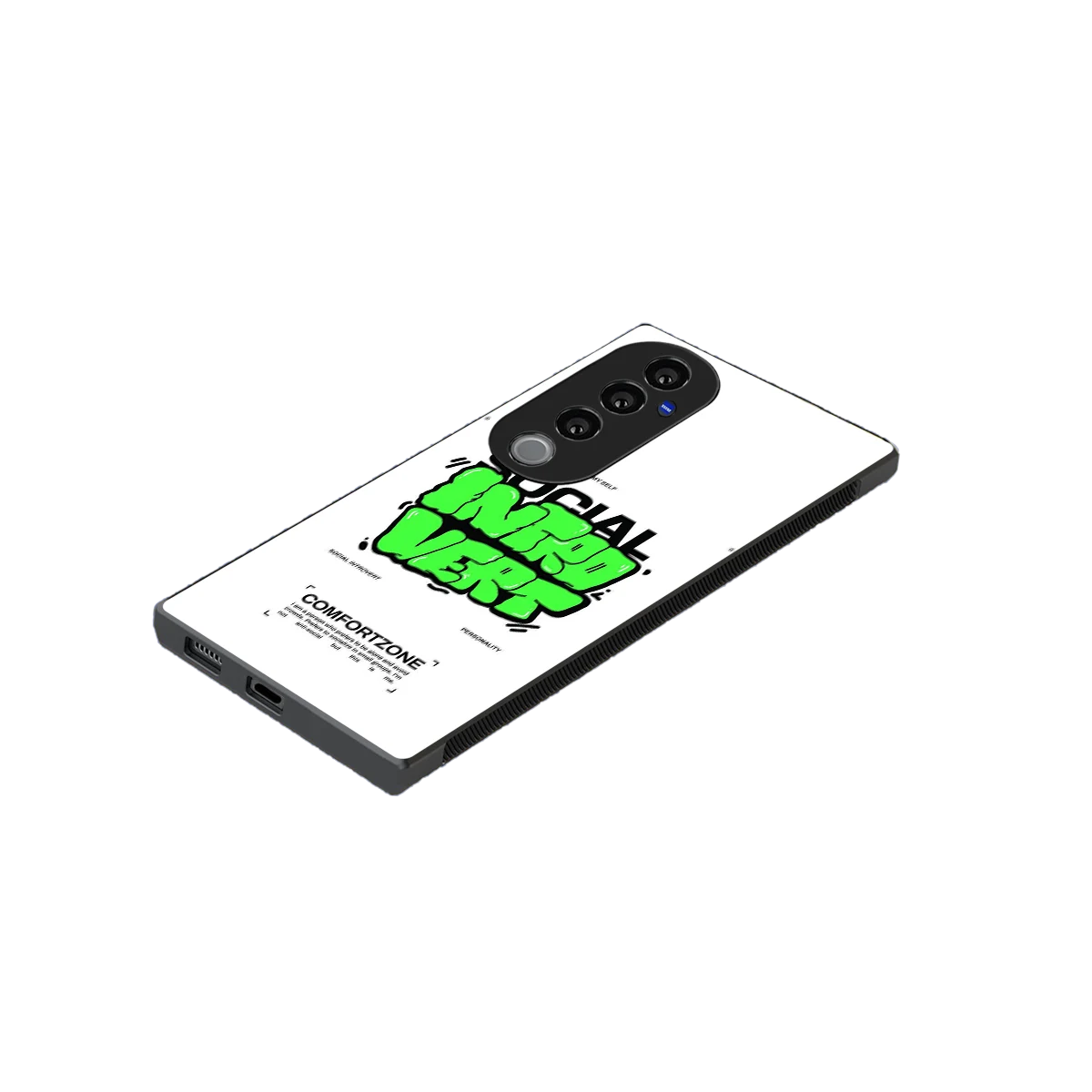 Social Introvert stylish phone case for vivo v40 pro | glossy glass and slim fit