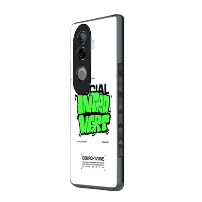 Social Introvert vivo v40e mobile cover | shockproof glass phone case