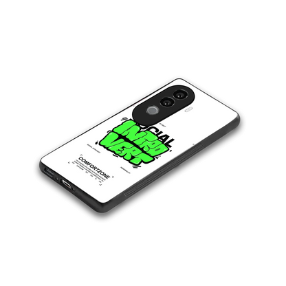 Social Introvert stylish phone case for vivo v40e | glossy glass and slim fit