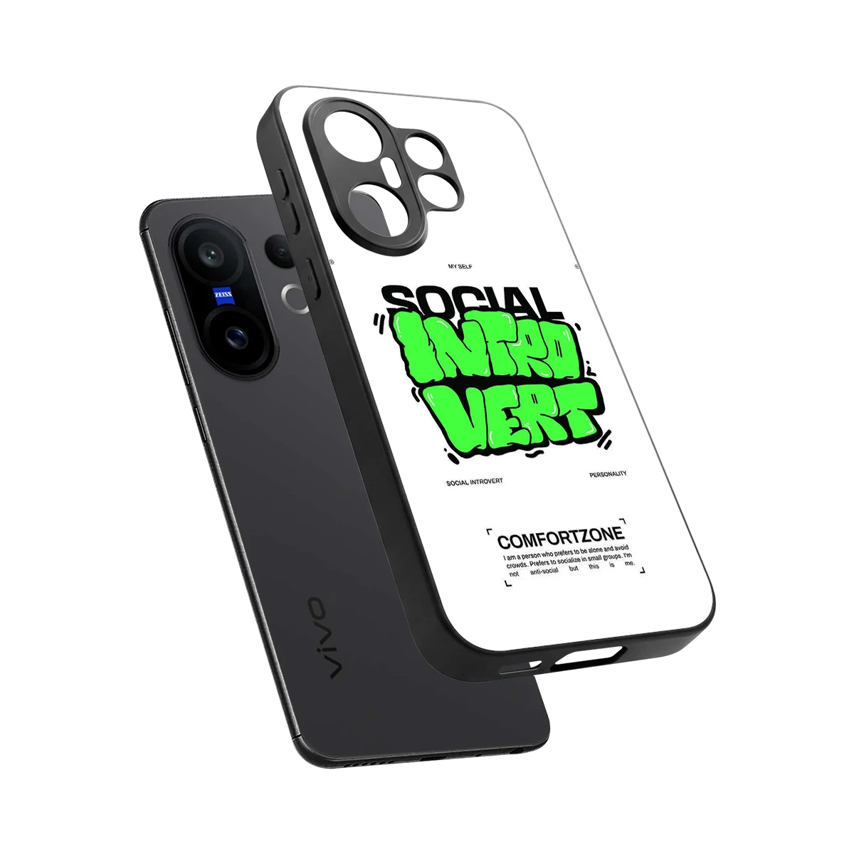 Social Introvert Phone Case for Vivo X200 FE | Glass Case – Boujee