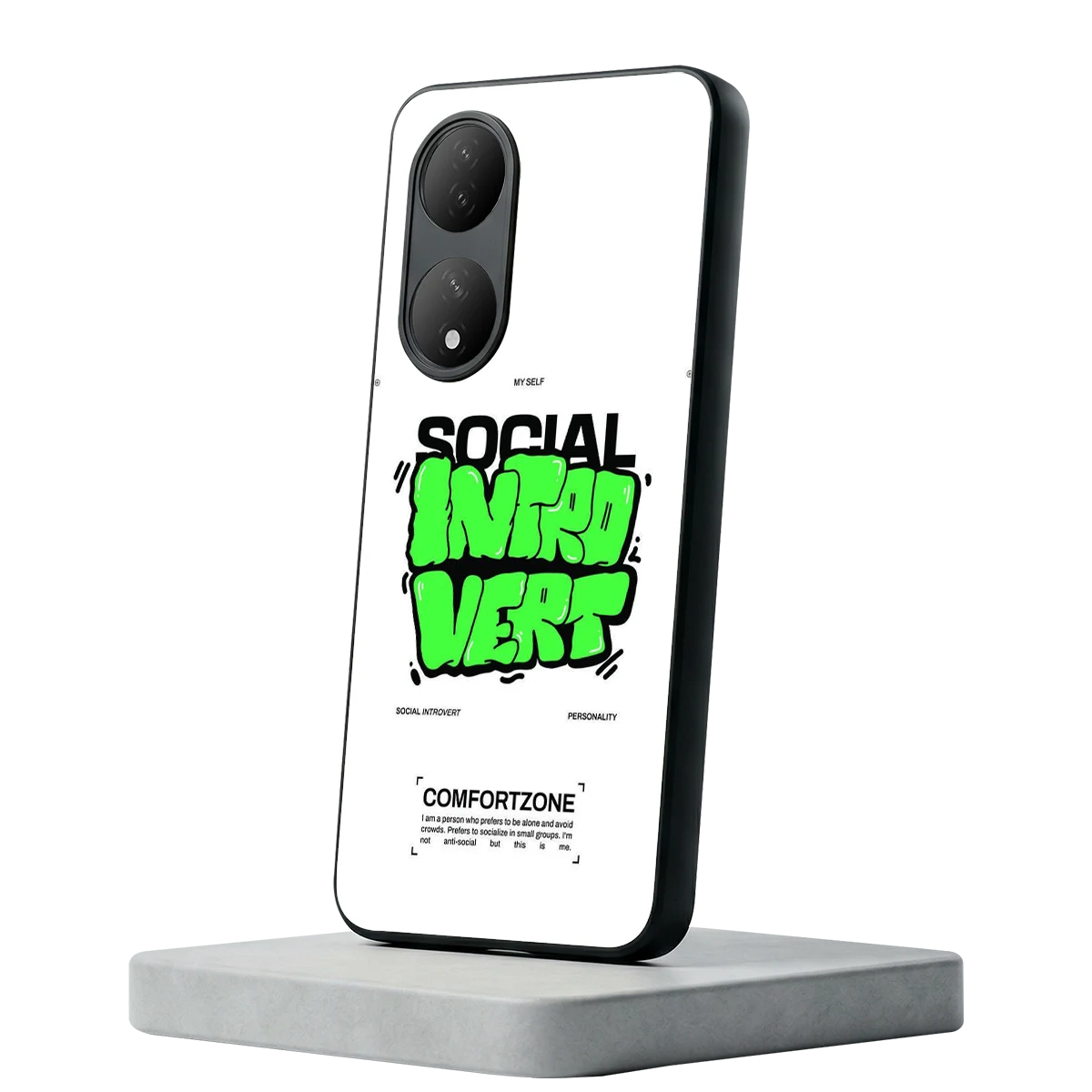 Social Introvert Vivo-y100 mobile cover | shockproof glass phone case
