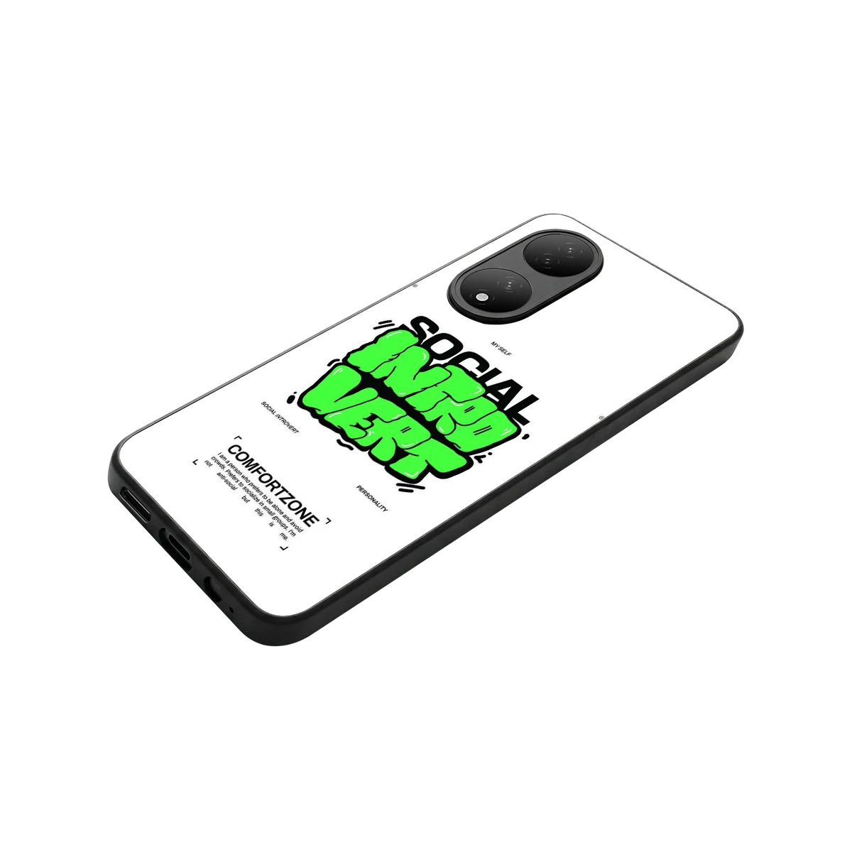 Social Introvert stylish phone case for Vivo-y100 | glossy glass and slim fit