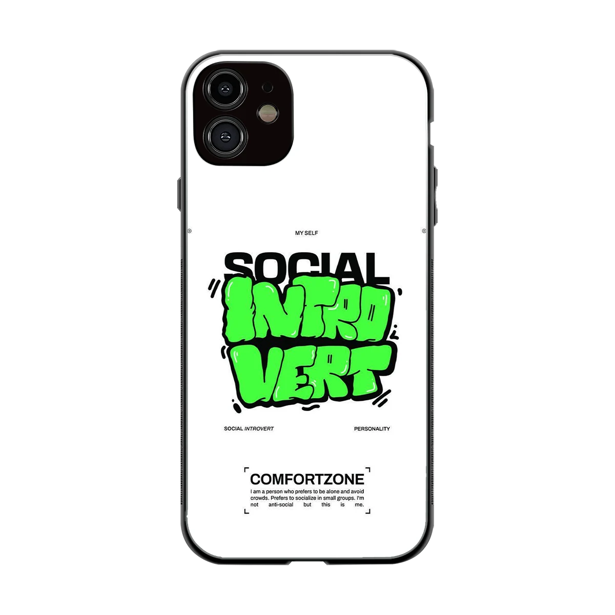 Social Introvert back phone cover | glass case for iphone 11