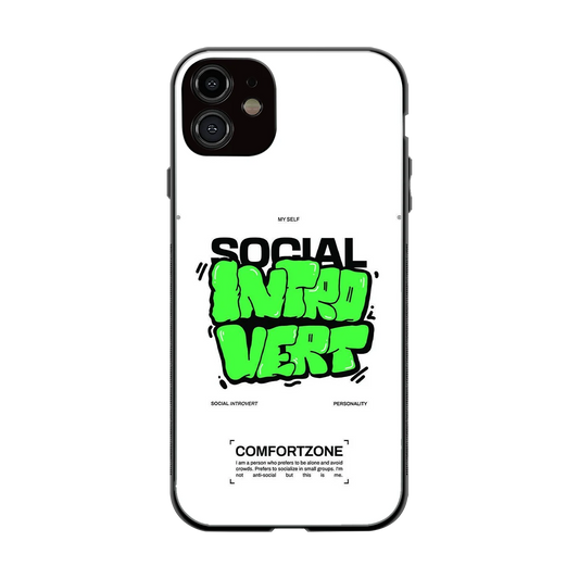 Social Introvert back phone cover | glass case for iphone 11
