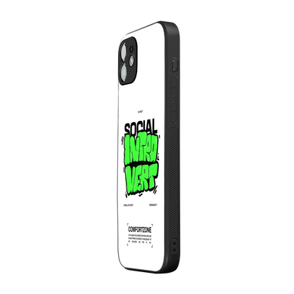 Social Introvert iphone 12 mobile cover | shockproof glass phone case