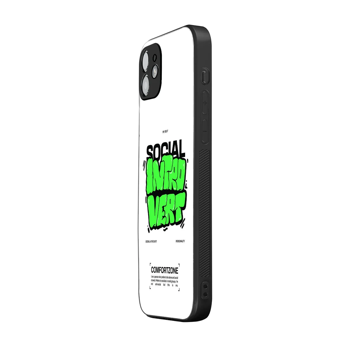 Social Introvert iphone 11 mobile cover | shockproof glass phone case