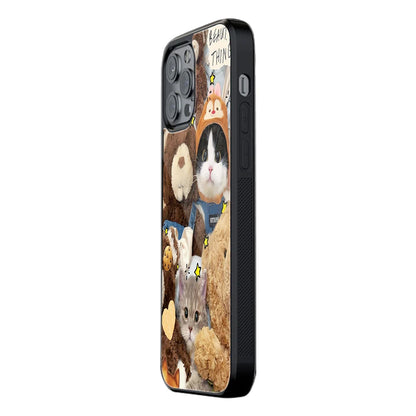 Trendy Glass Back Mobile Case for iPhone, Samsung, Redmi, OnePlus, Google Pixel, Motorola