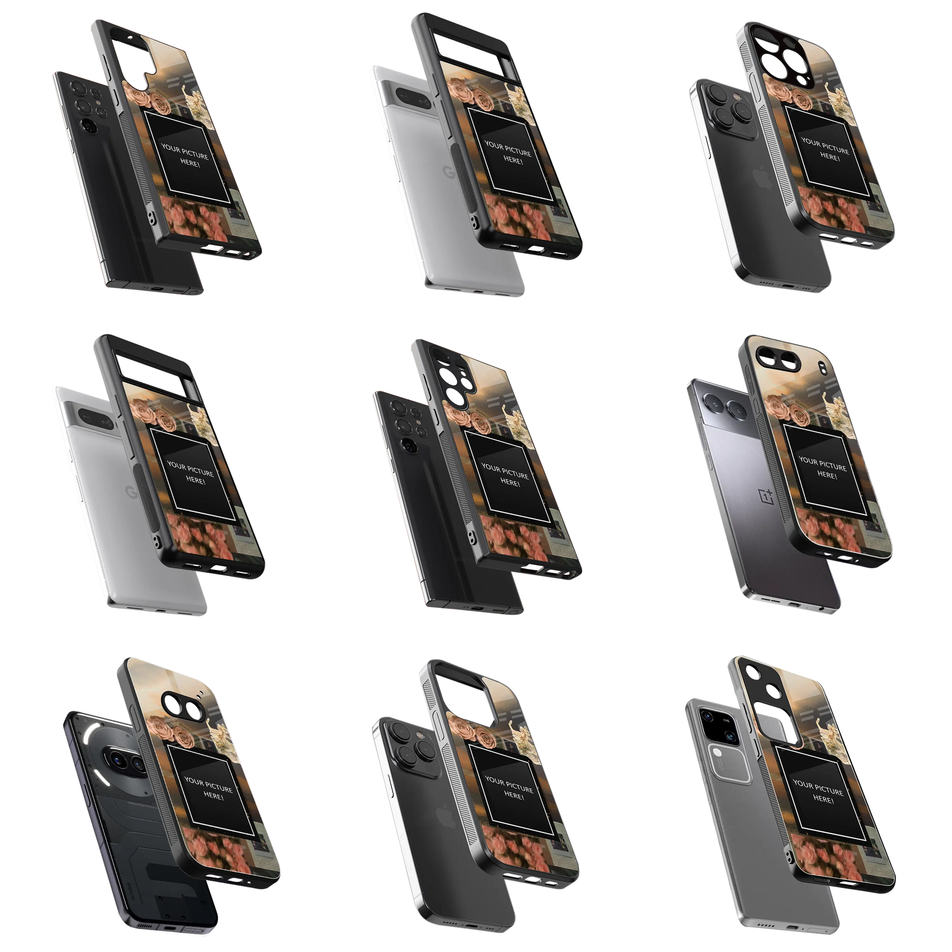 Polaroid Personalised Glass Phone Case