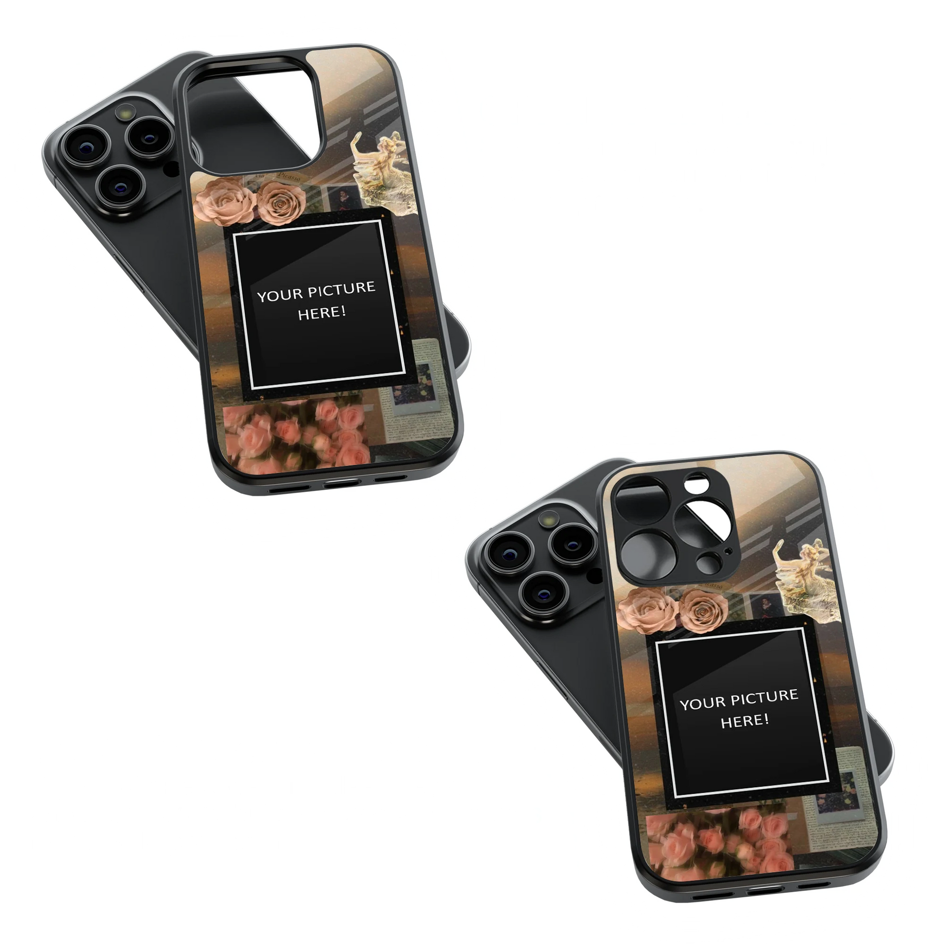 Polaroid Personalised Glass Phone Case