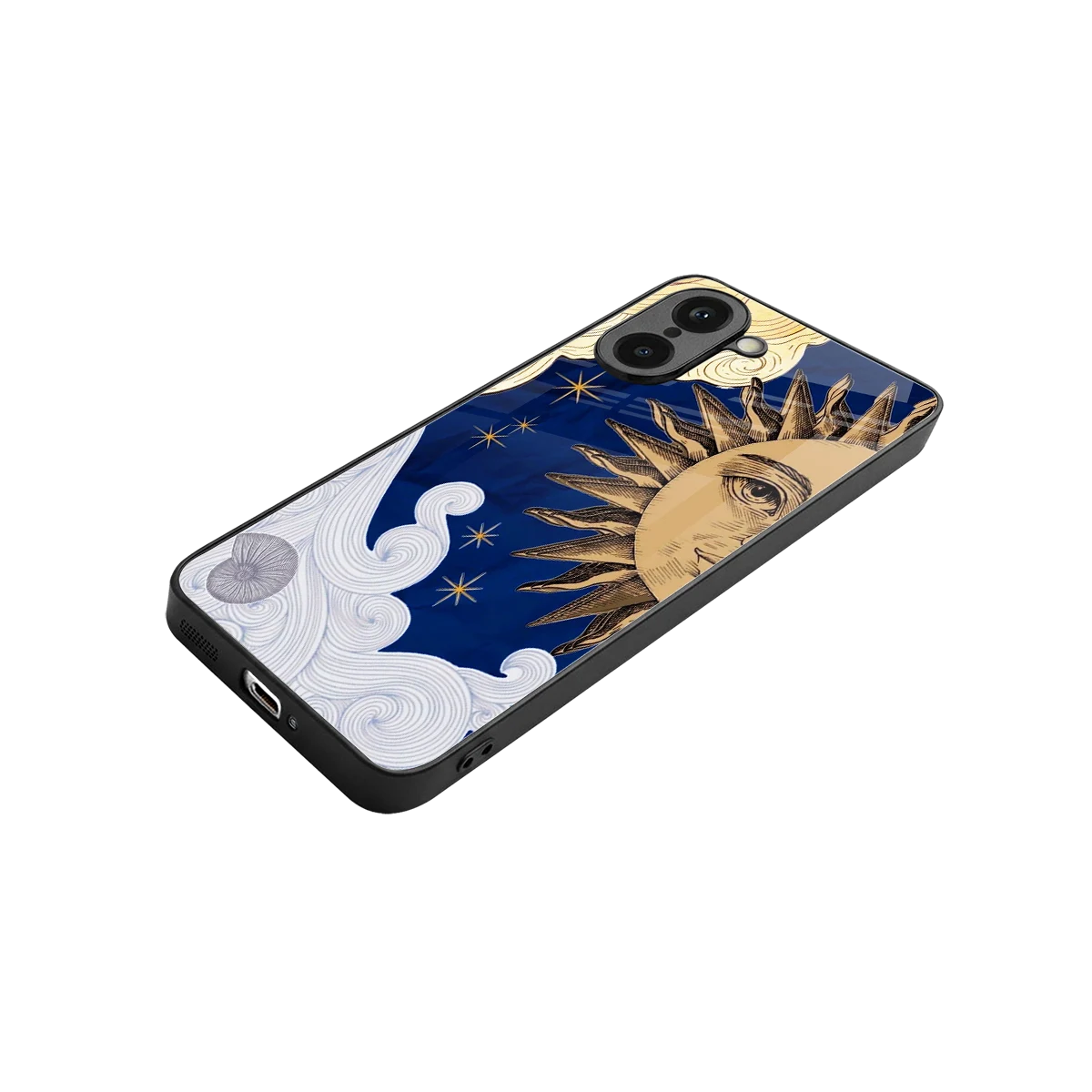 Solar Bliss stylish phone case for oneplus nord ce5 5g | glossy glass and slim fit