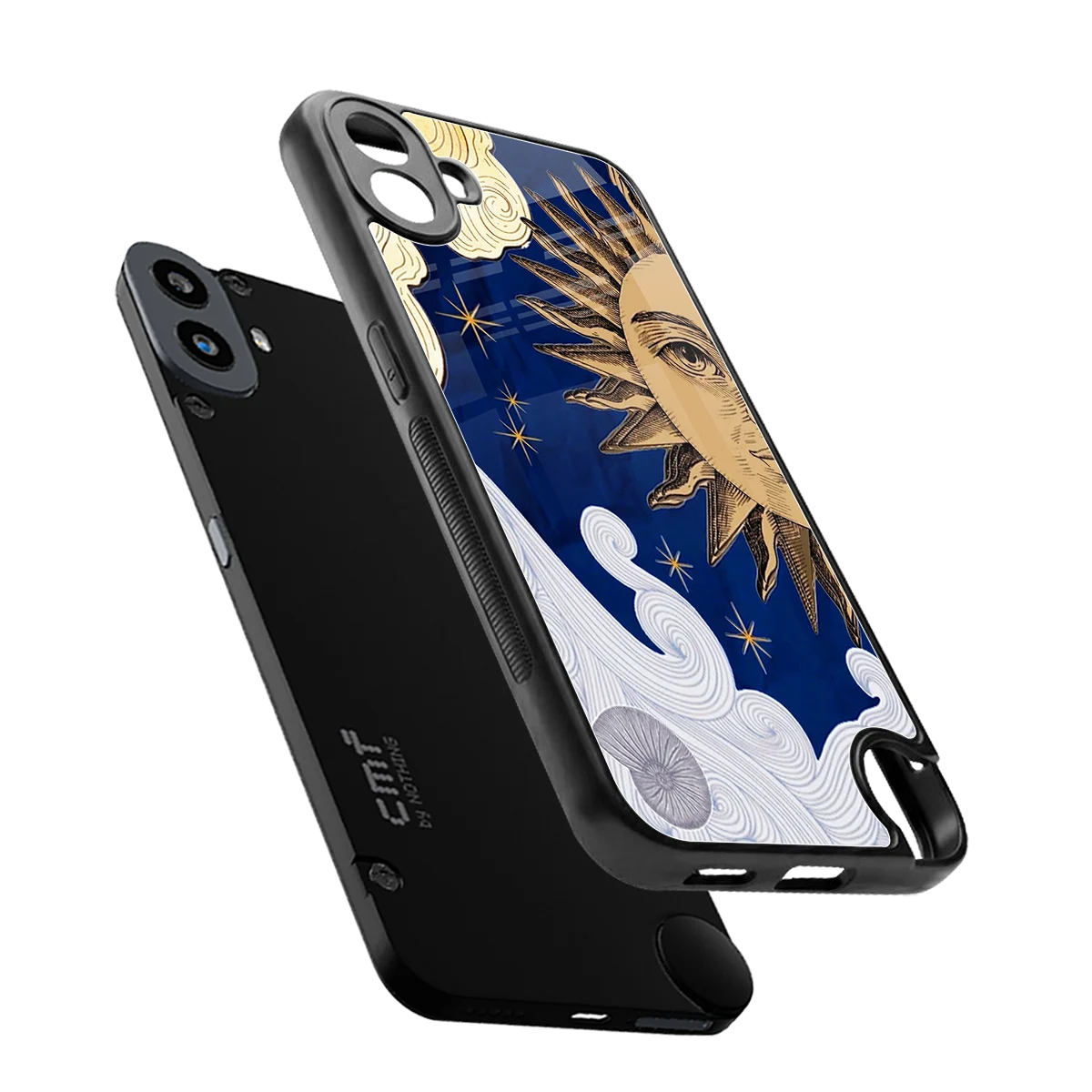 Solar Bliss sleek cmf nothing phone 1 cover with tempered glass back and TPU edges